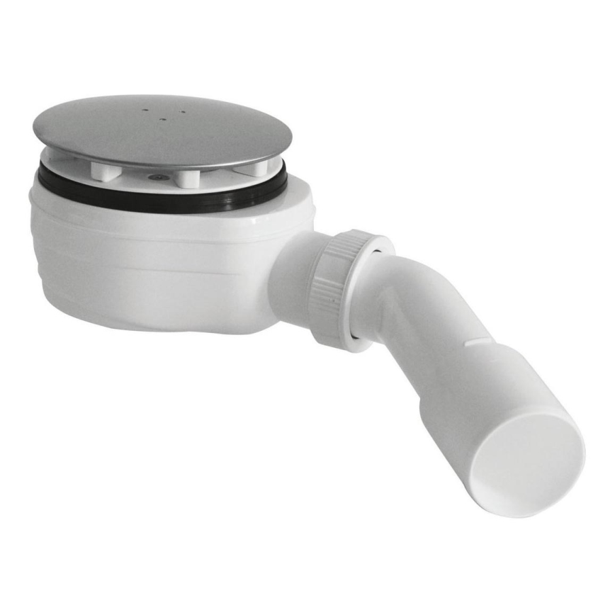 Bruckner - Douchebak sifon laag DN40/50 wit/gepolijst roestvrij