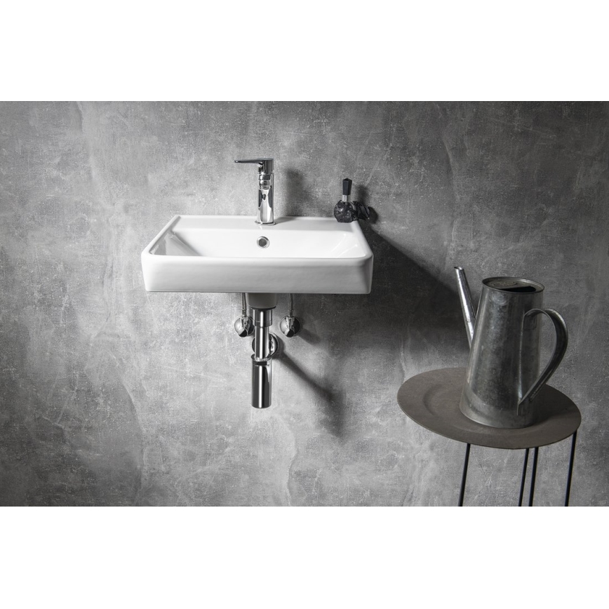 Bruckner - Inbouw wastafel NEON 45x41,5 cm keramiek/wit