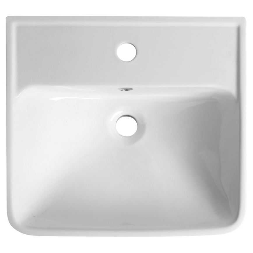 Bruckner - Inbouw wastafel NEON 50x41,5 cm keramiek/wit