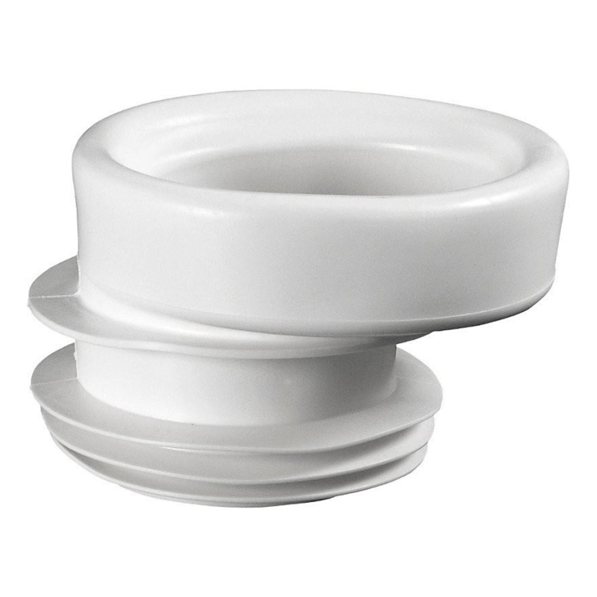Bruckner - Toilet afvalmanchet vast, excentrisch wit