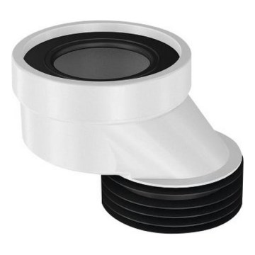Bruckner - Toilet afvalmanchet vast, excentrisch zwart/wit