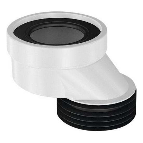 Bruckner - Toilet afvalmanchet vast, excentrisch zwart/wit
