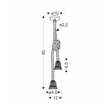Bruine hanglamp VIDEA 2xE27/40W/230V