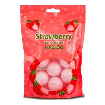 Bruisbal voor in bad PROVENCE 6 stuks aardbei