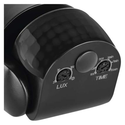 Buiten bewegings- en schemersensor PIR 1200W/230V IP65 zwart