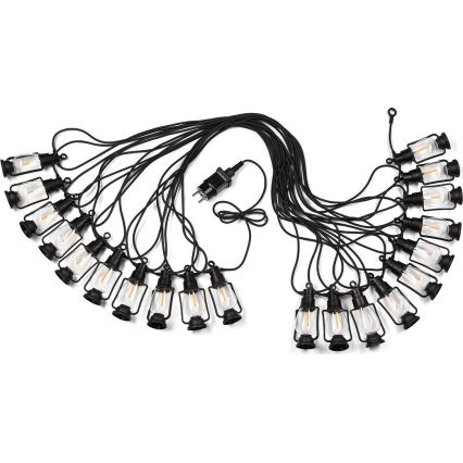 Buiten decoratieve lichtketting GIRLANDA 20xLED 20m IP44 warm-wit