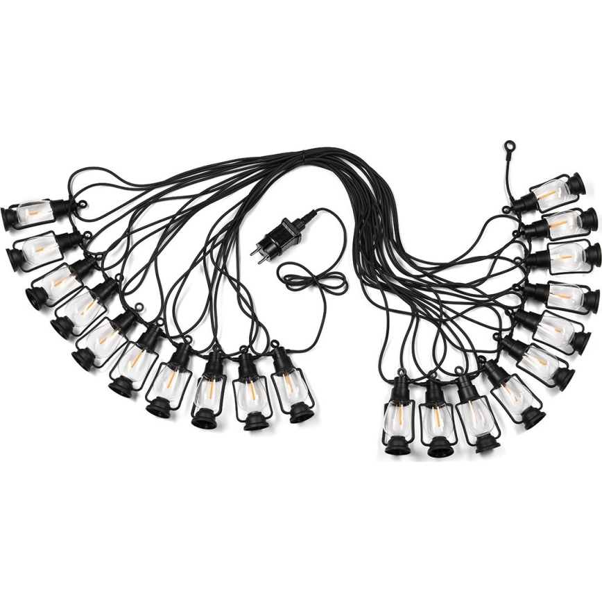 Buiten decoratieve lichtketting GIRLANDA 20xLED 20m IP44 warm-wit