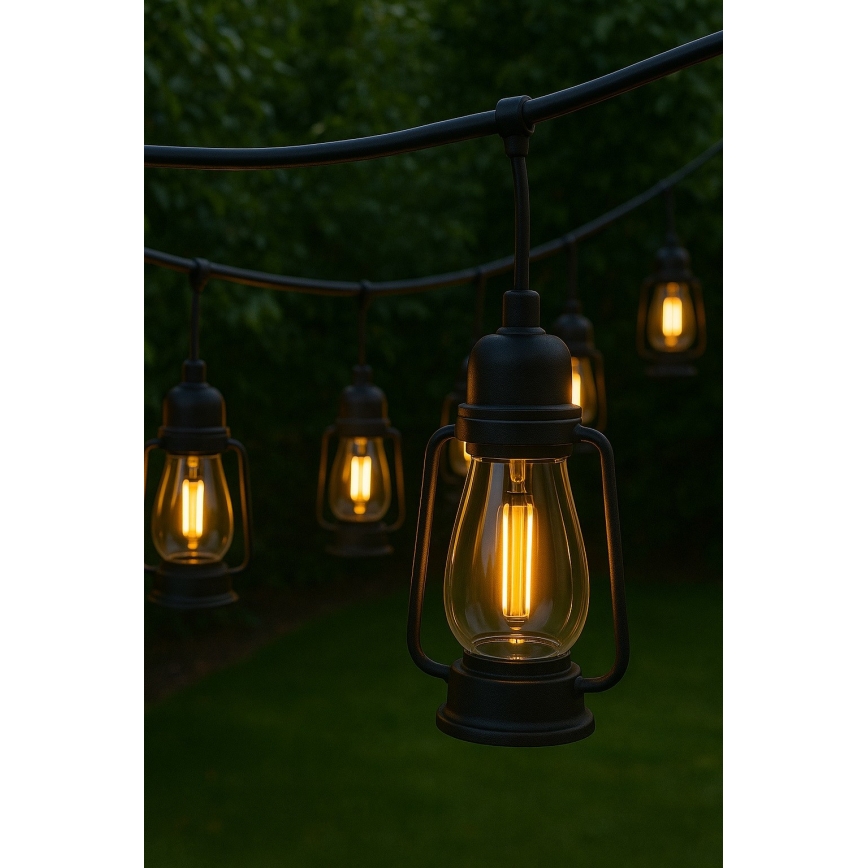 Buiten decoratieve lichtketting GIRLANDA 20xLED 20m IP44 warm-wit