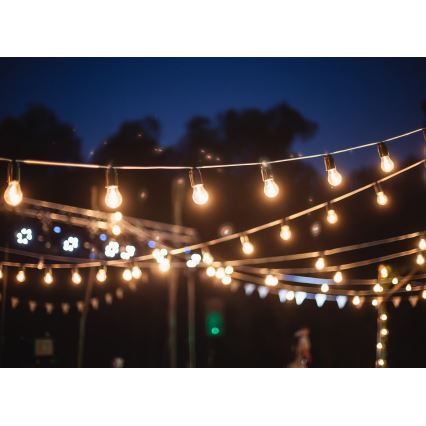 Buiten decoratieve lichtslinger GIRLANDA 6,5 m 5xE27/15W/230V IP44