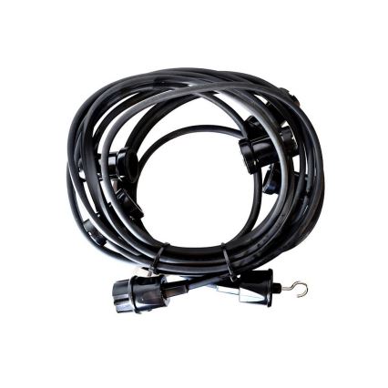 Buiten decoratieve lichtslinger GIRLANDA 6,5 m 5xE27/15W/230V IP44