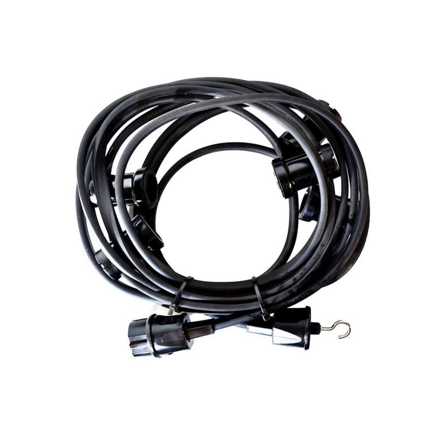 Buiten decoratieve lichtslinger GIRLANDA 6,5 m 5xE27/15W/230V IP44