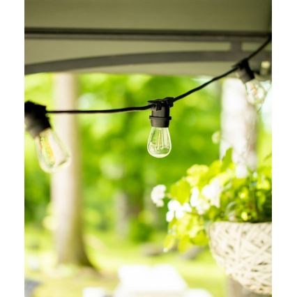 Buiten decoratieve lichtketting MIMOSA 20xE27/1,3W/230V IP44 10m