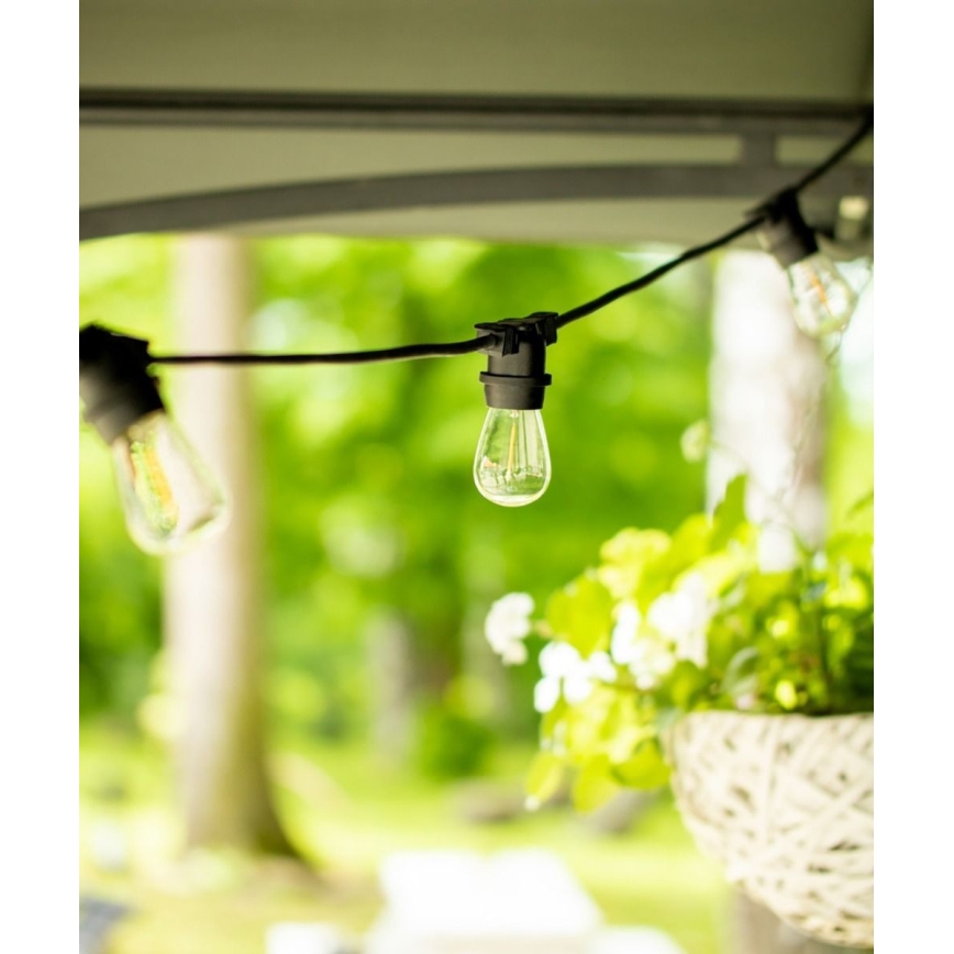 Buiten decoratieve lichtketting MIMOSA 20xE27/1,3W/230V IP44 10m