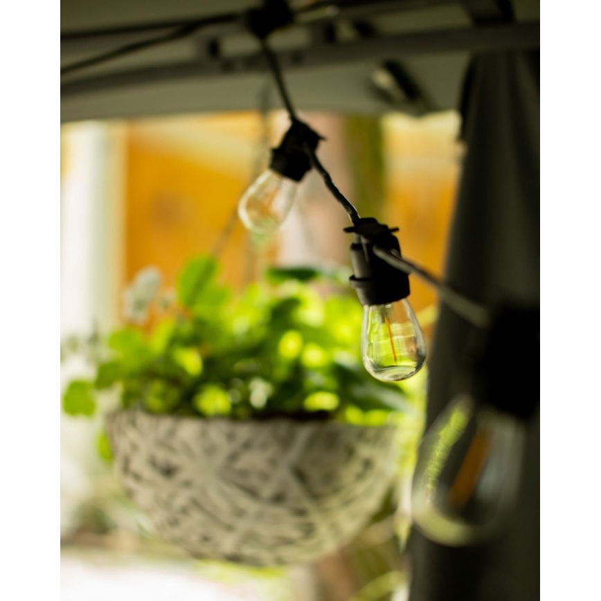 Buiten decoratieve lichtketting MIMOSA 20xE27/1,3W/230V IP44 10m