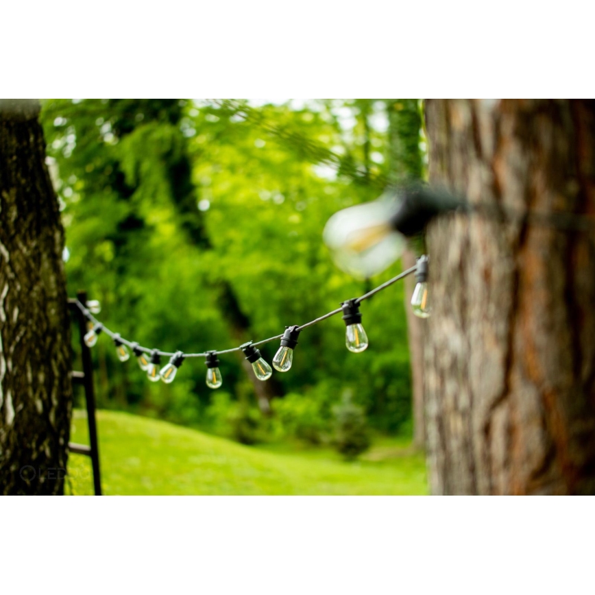 Buiten decoratieve lichtketting MIMOSA 20xE27/1,3W/230V IP44 10m