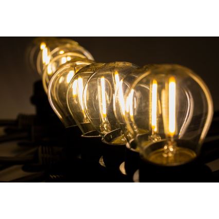 Buiten decoratieve lichtketting MIMOSA 20xE27/1,3W/230V IP44 10m