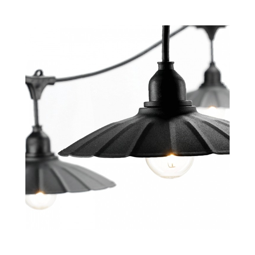 Buiten decoratieve lichtslinger CRETE 20xE27/230V 25m IP44