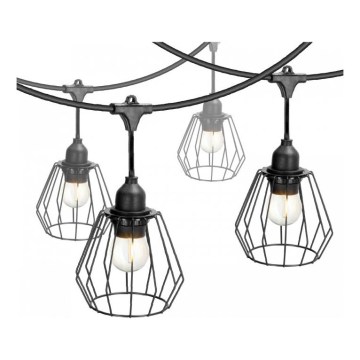 Buiten decoratieve lichtslinger CRETE 20xE27/230V 25m IP44