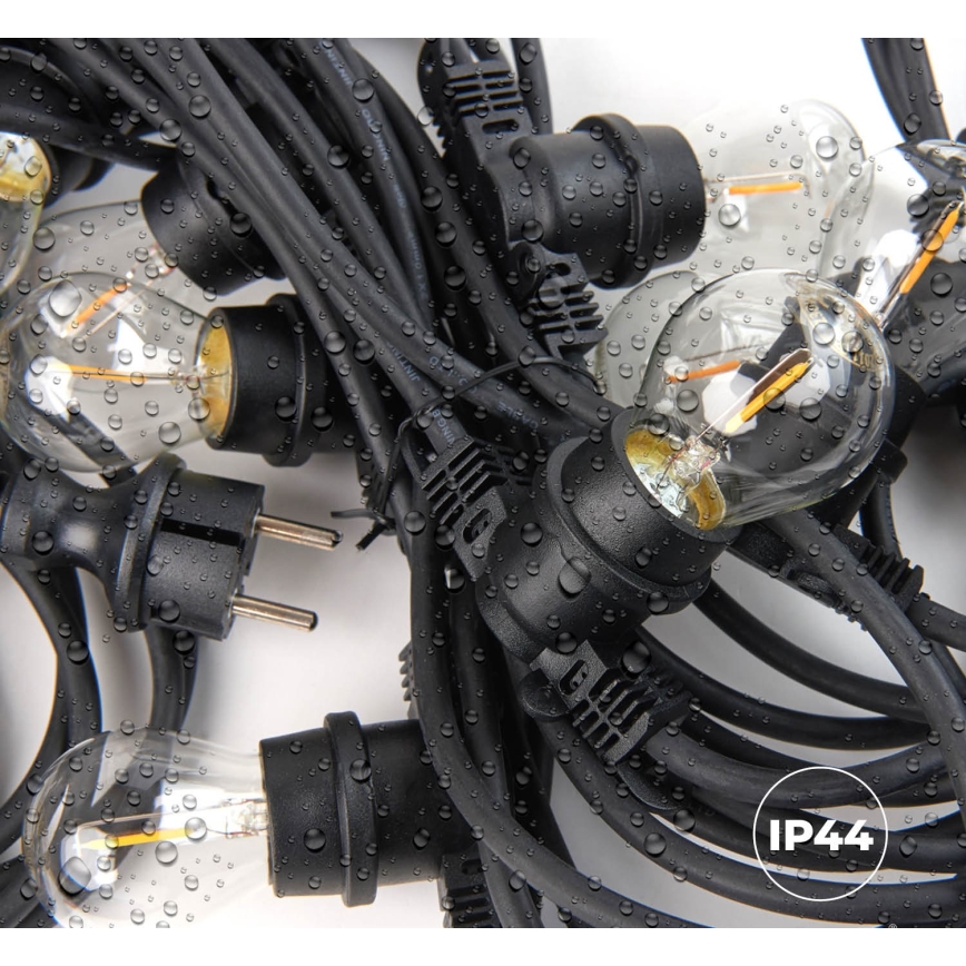 Buiten Decoratieve lichtsnoer MIMOSA 10xE27/1,3W/230V IP44 10 m