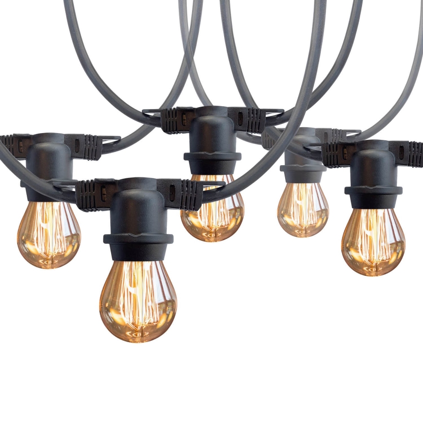 Buiten Decoratieve lichtsnoer MIMOSA 10xE27/1,3W/230V IP44 10 m