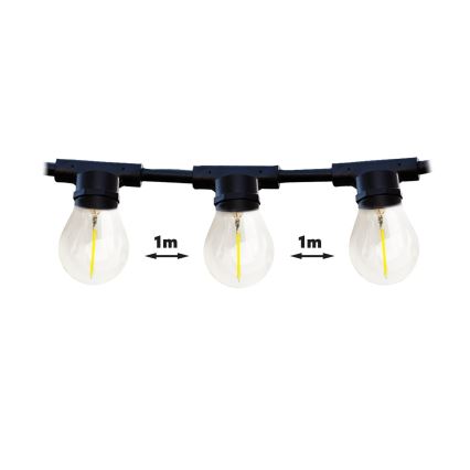 Buiten Decoratieve lichtsnoer MIMOSA 10xE27/1,3W/230V IP44 10 m