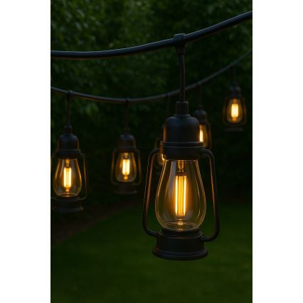 Buiten Decoratieve lichtsnoer SLINGER 10xLED 10m IP44 warm wit