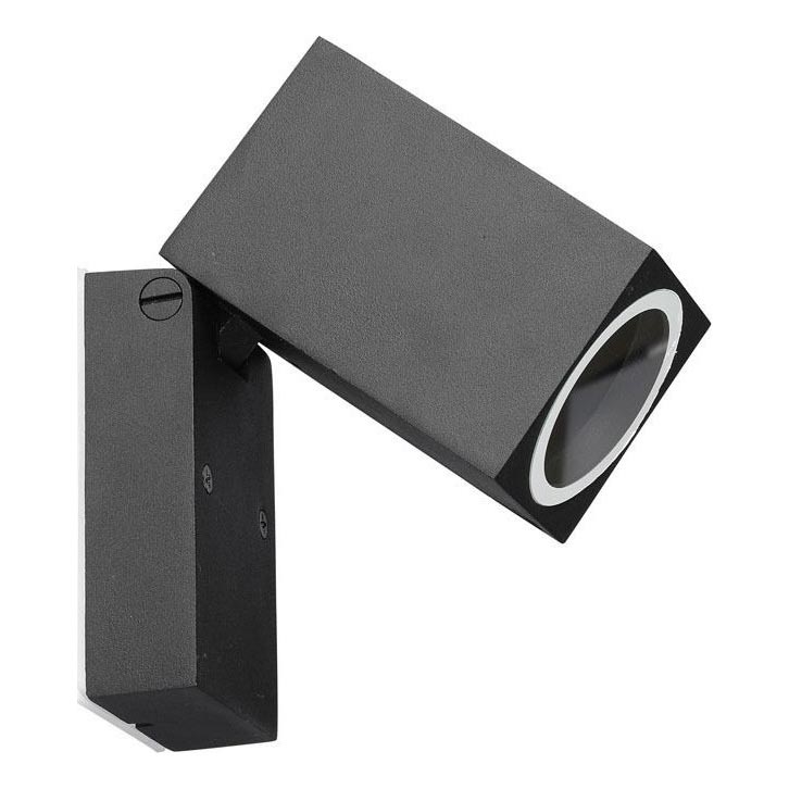 Buiten flexibel wandlamp 1xGU10/35W/230V IP44 zwart