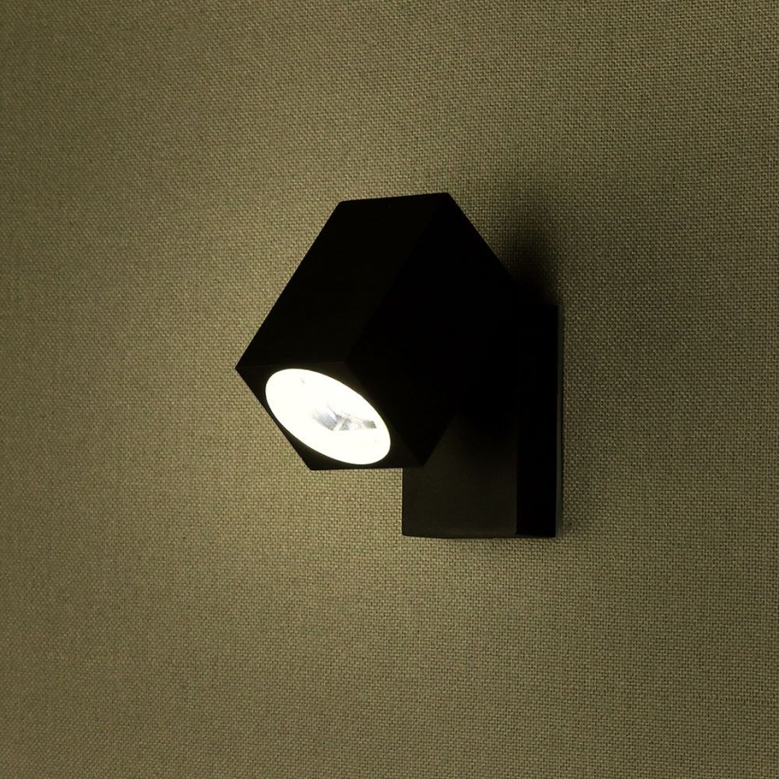 Buiten flexibel wandlamp 1xGU10/35W/230V IP44 zwart