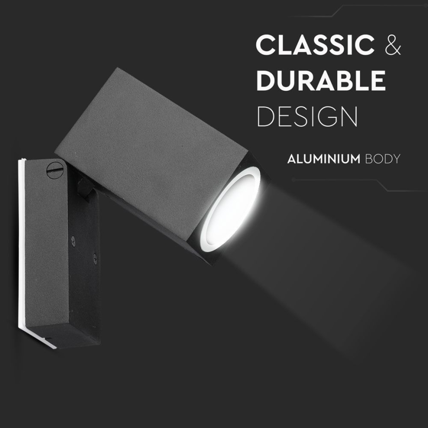 Buiten flexibel wandlamp 1xGU10/35W/230V IP44 zwart