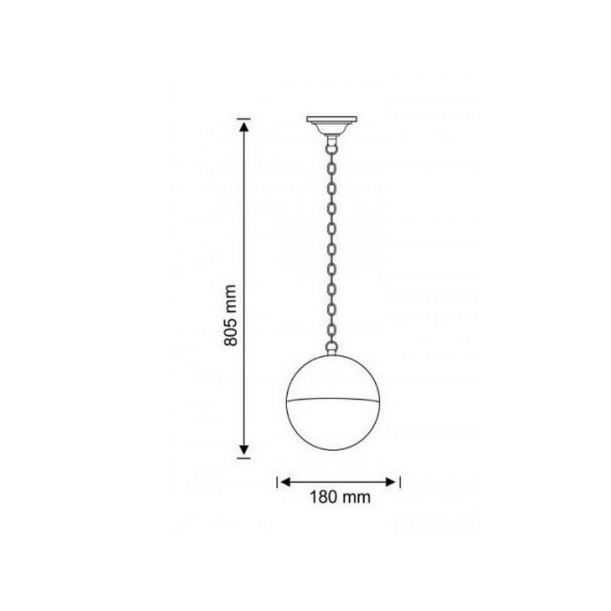 Buiten hanglamp ULSA 1xE27/12W/230V IP44