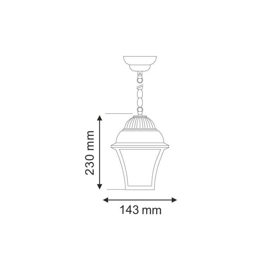 Buiten hanglantaarn PARIS 2 1xE27/60W 230V