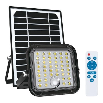 Buiten LED-zonne-reflector met sensor/10W/3,7V 4000K IP65 3600 mAh + afstandsbediening