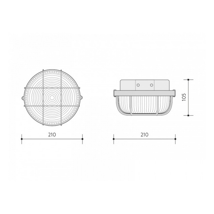 Buiten plafondlamp 1xE27/100W/230V IP44