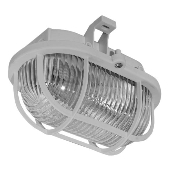 Buiten plafondlamp OVAL 1xE27/60W/230V IP44