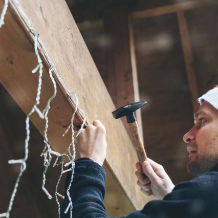 Buiten verlengsnoer voor verbindbare lichtslingers, transparant, 10 m, IP44