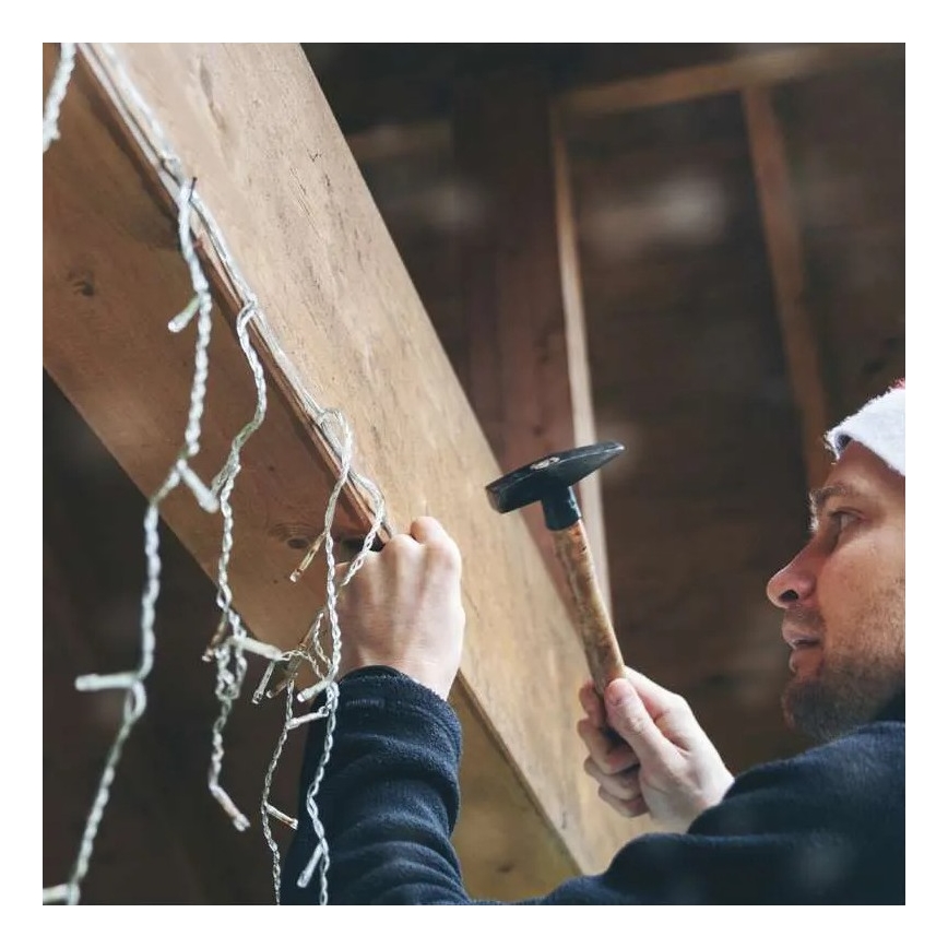 Buiten verlengsnoer voor verbindbare lichtslingers, transparant, 10 m, IP44