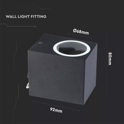 Buiten wandlamp 1x GU10 / 35W / 230V IP44