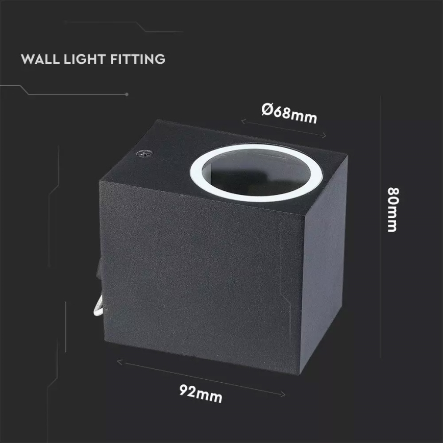 Buiten wandlamp 1x GU10 / 35W / 230V IP44