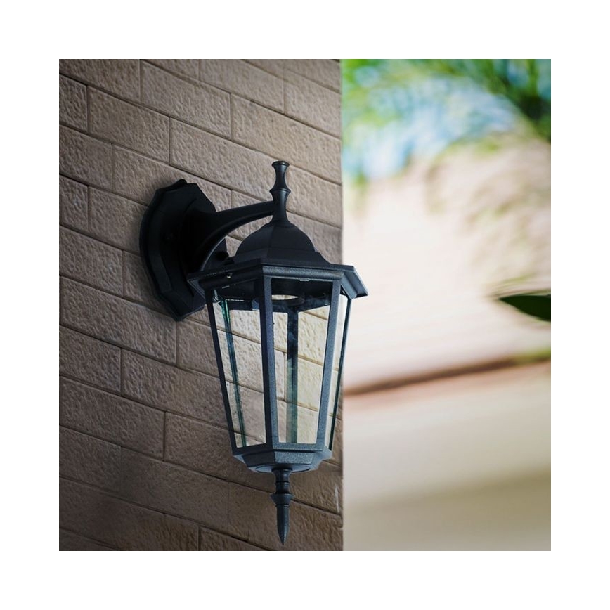 Buiten wandlamp 1xE27/40W/230V IP44 zwart
