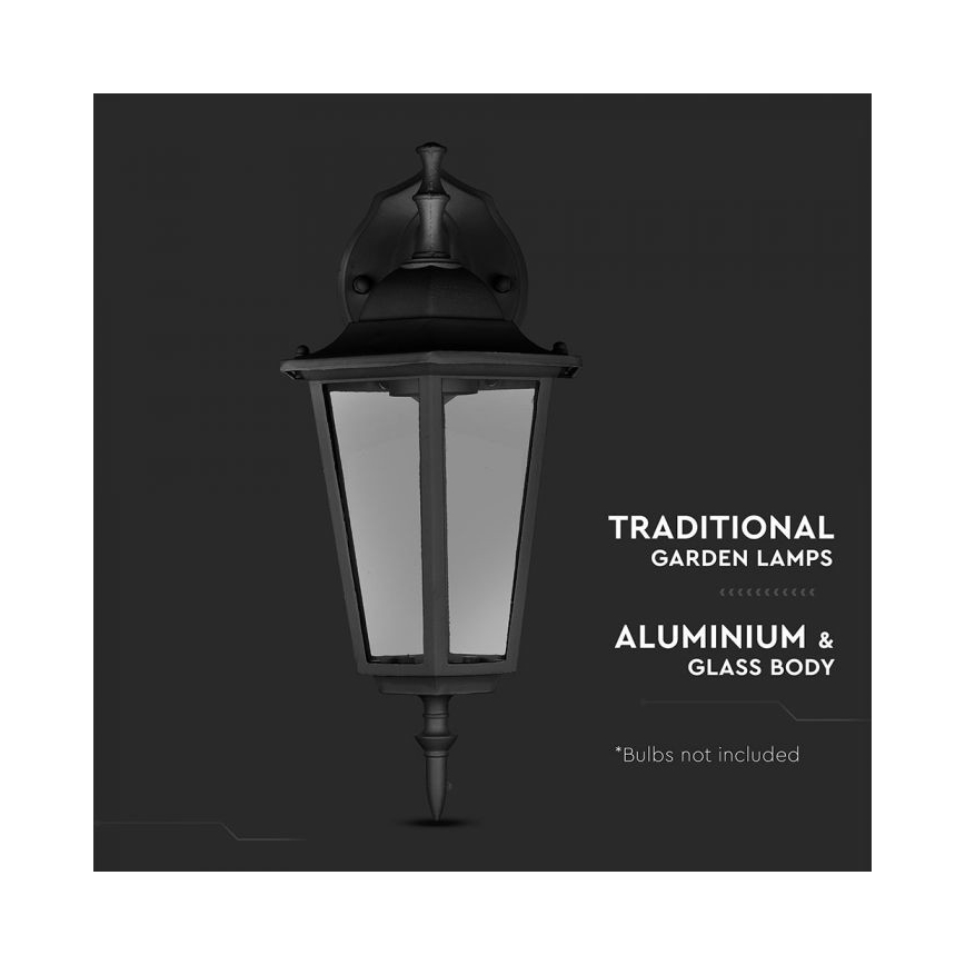 Buiten wandlamp 1xE27/40W/230V IP44 zwart