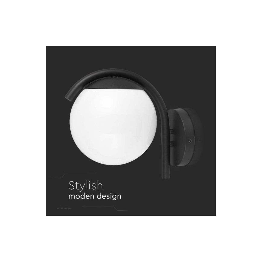 Buiten wandlamp 1xE27/60W/230V IP44 zwart