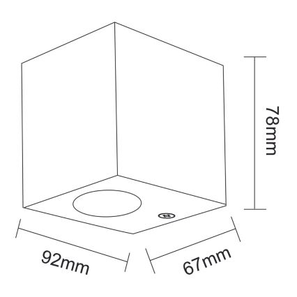 Buiten wandlamp BOSTON 1xGU10/35W/230V IP44