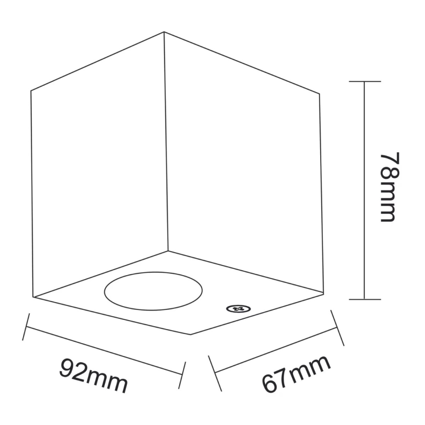 Buiten wandlamp BOSTON 1xGU10/35W/230V IP44