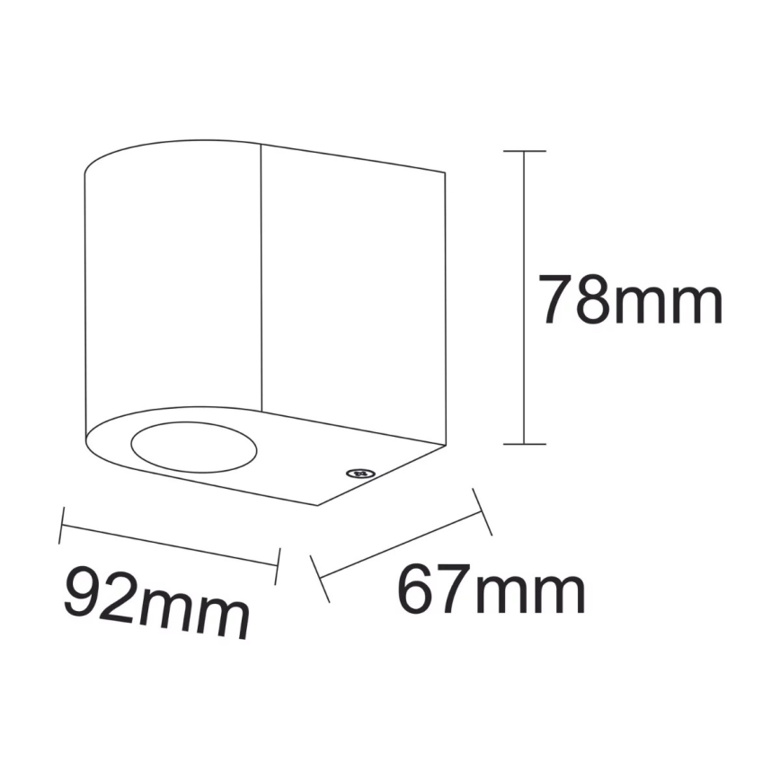 Buiten wandlamp BOSTON 1xGU10/35W/230V IP44