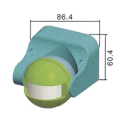 Buitenbewegingssensor PIR B 180° 1200W/230V IP44 wit