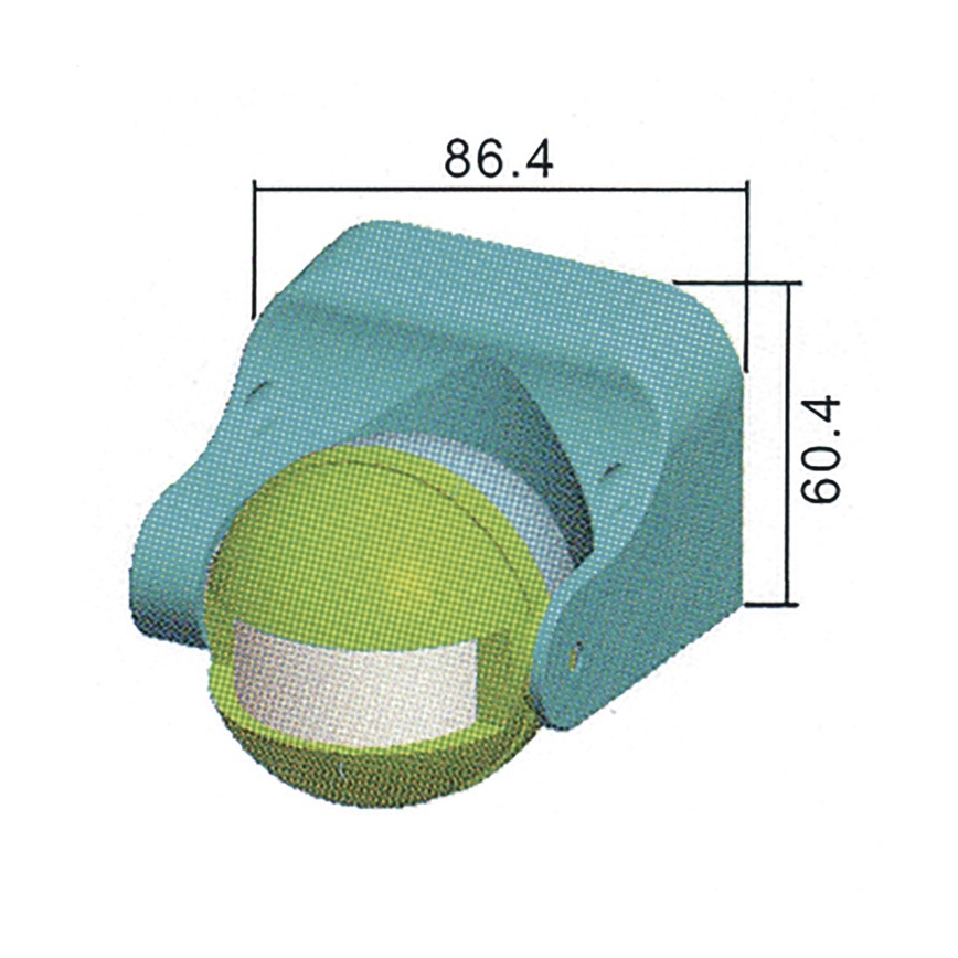 Buitenbewegingssensor PIR B 180° 1200W/230V IP44 wit