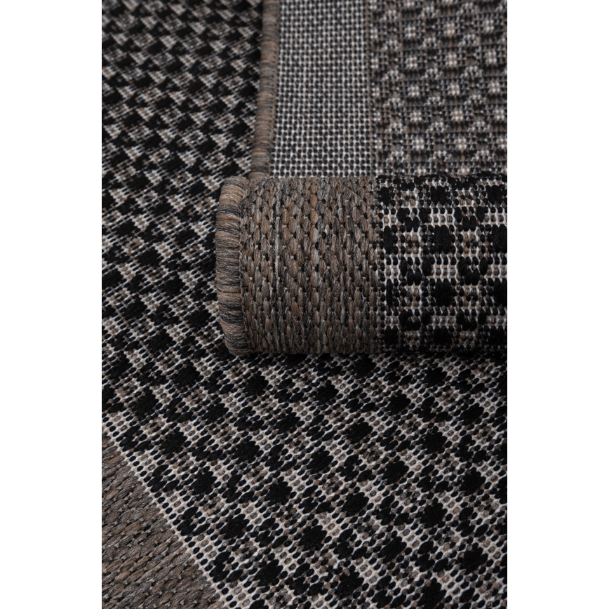 Buitenkleed EXPRESS NEW OUTDOOR 120x160 cm antraciet/bruin