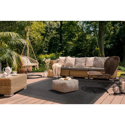 Buitenkleed EXPRESS NEW OUTDOOR 160x220 cm antraciet/bruin