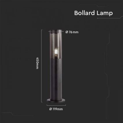 Buitenlamp 1xE27/18W/230V IP44 45 cm