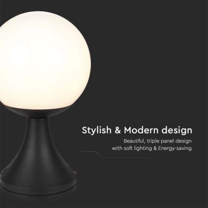 Buitenlamp 1xE27/60W/230V IP44 33 cm zwart